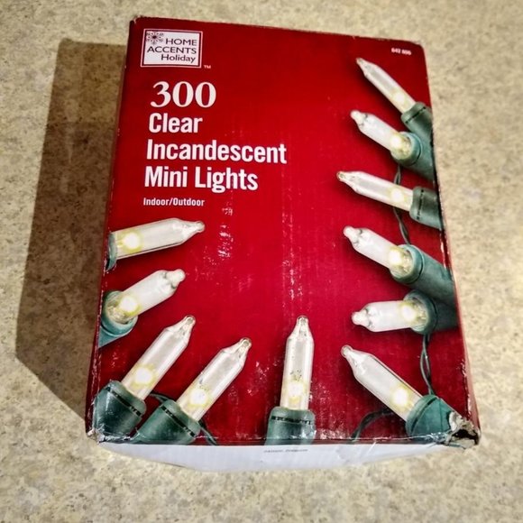 Mini Clear Incandescent Lights 300-Light 68.5 ft - Picture 1 of 11